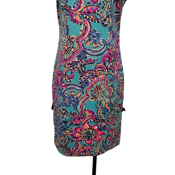 Lilly Pulitzer Sleeveless Francesca Mini Dress in Blue Pink Combo Womens Medium - Picture 9 of 13
